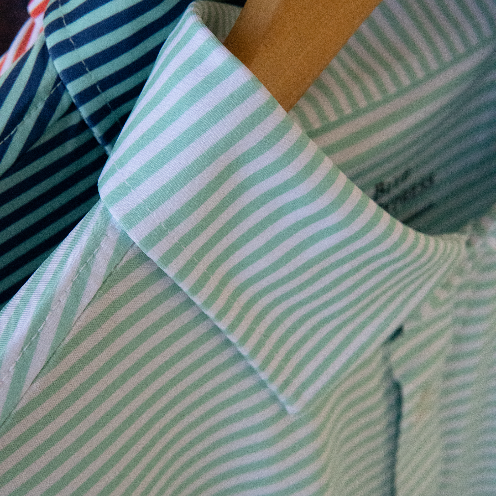 The Jackson Polo- White / Seafoam