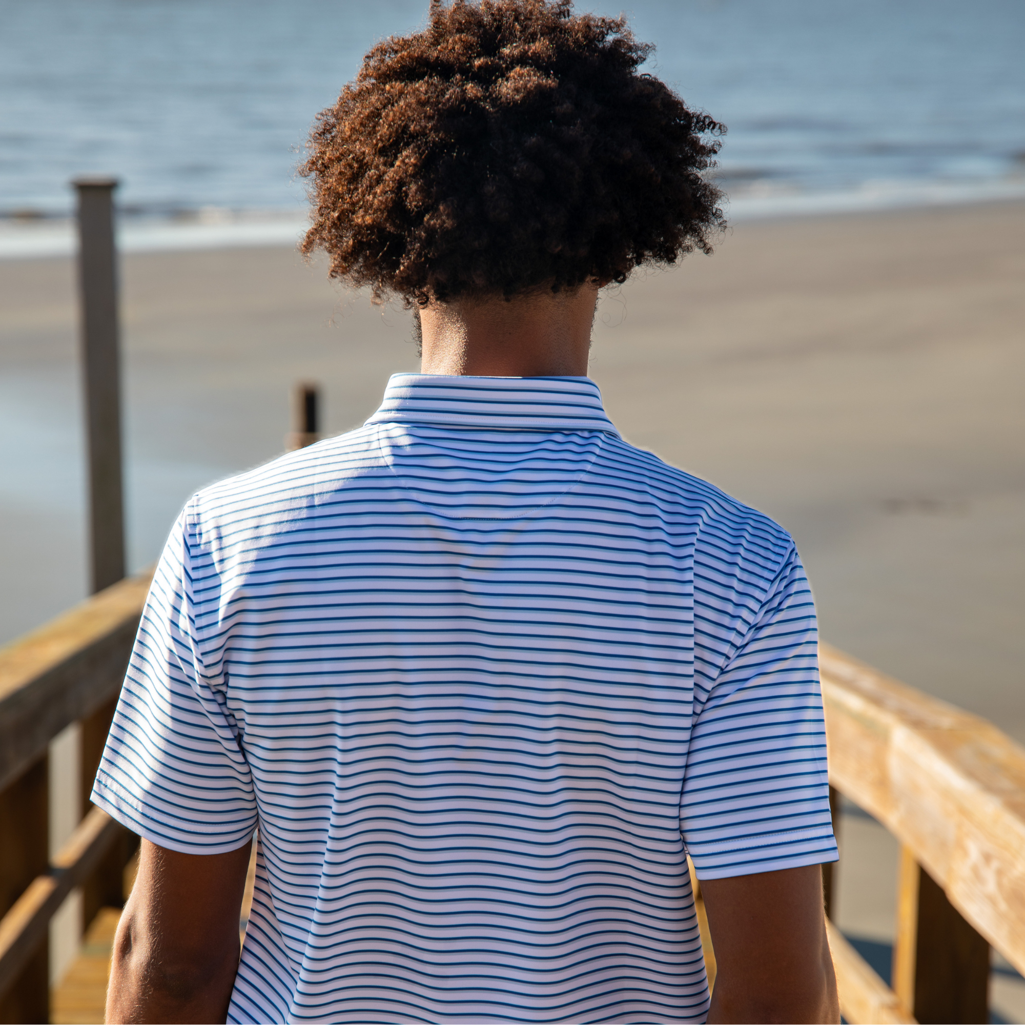 The Cullen Polo White / Open Air / Baleine Blue