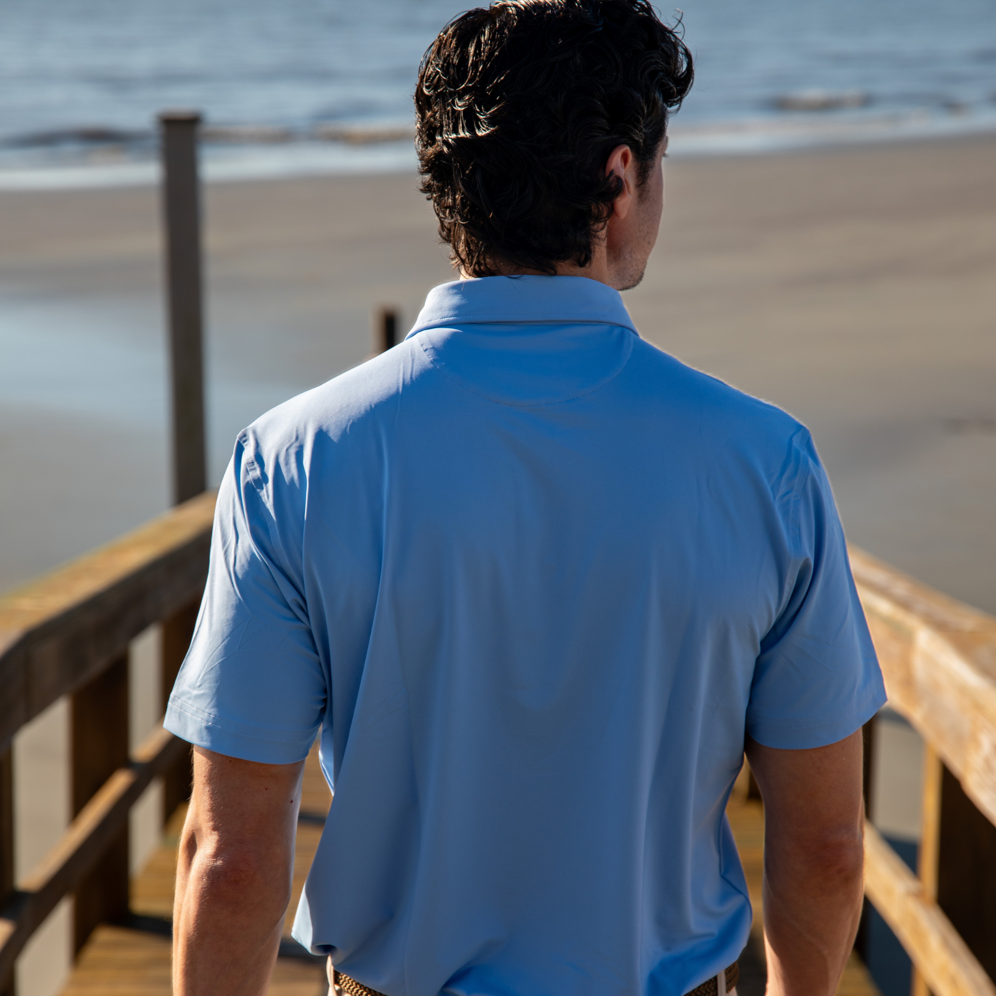 Essential Solid Light Blue Polo