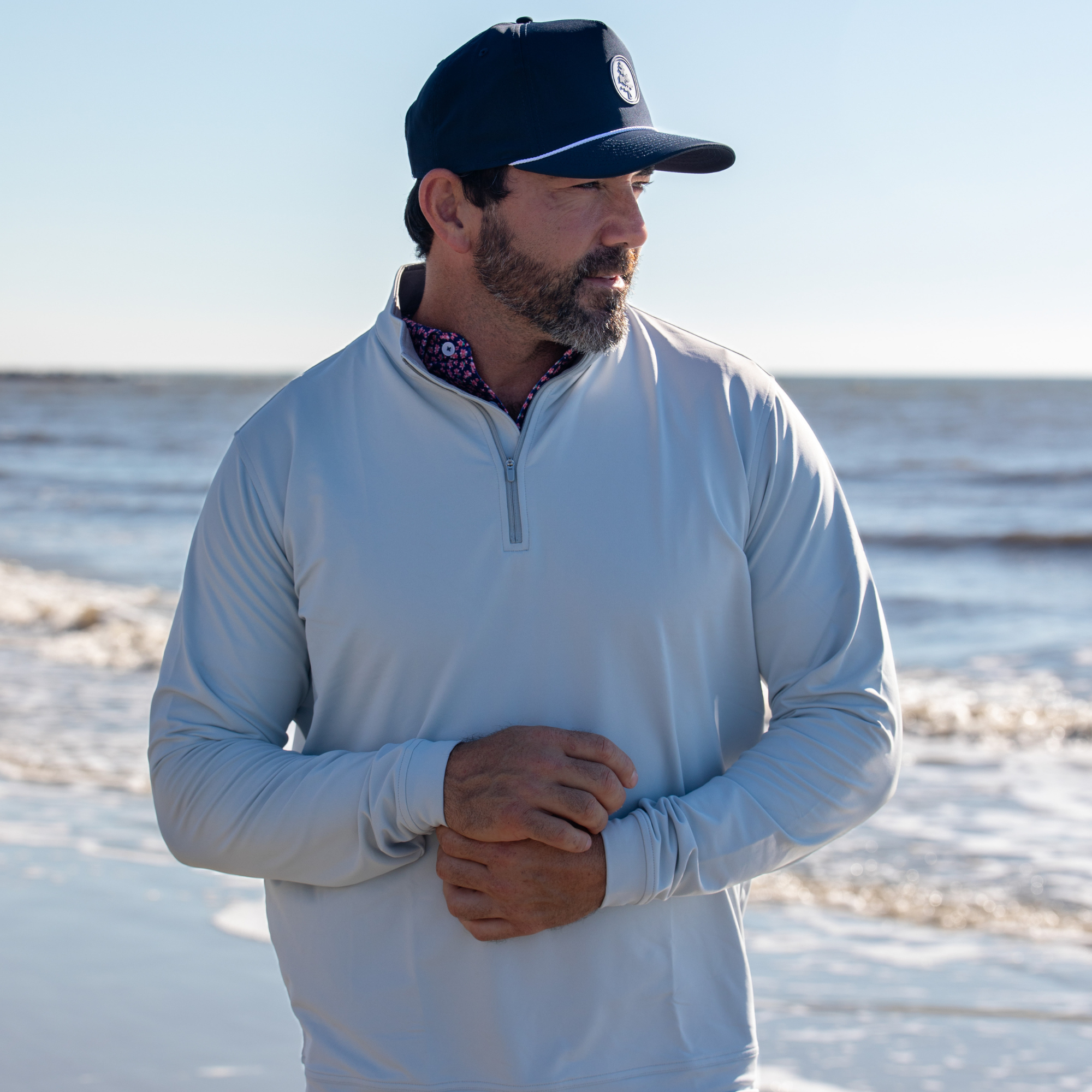 The Isaac Quarter-Zip Gray