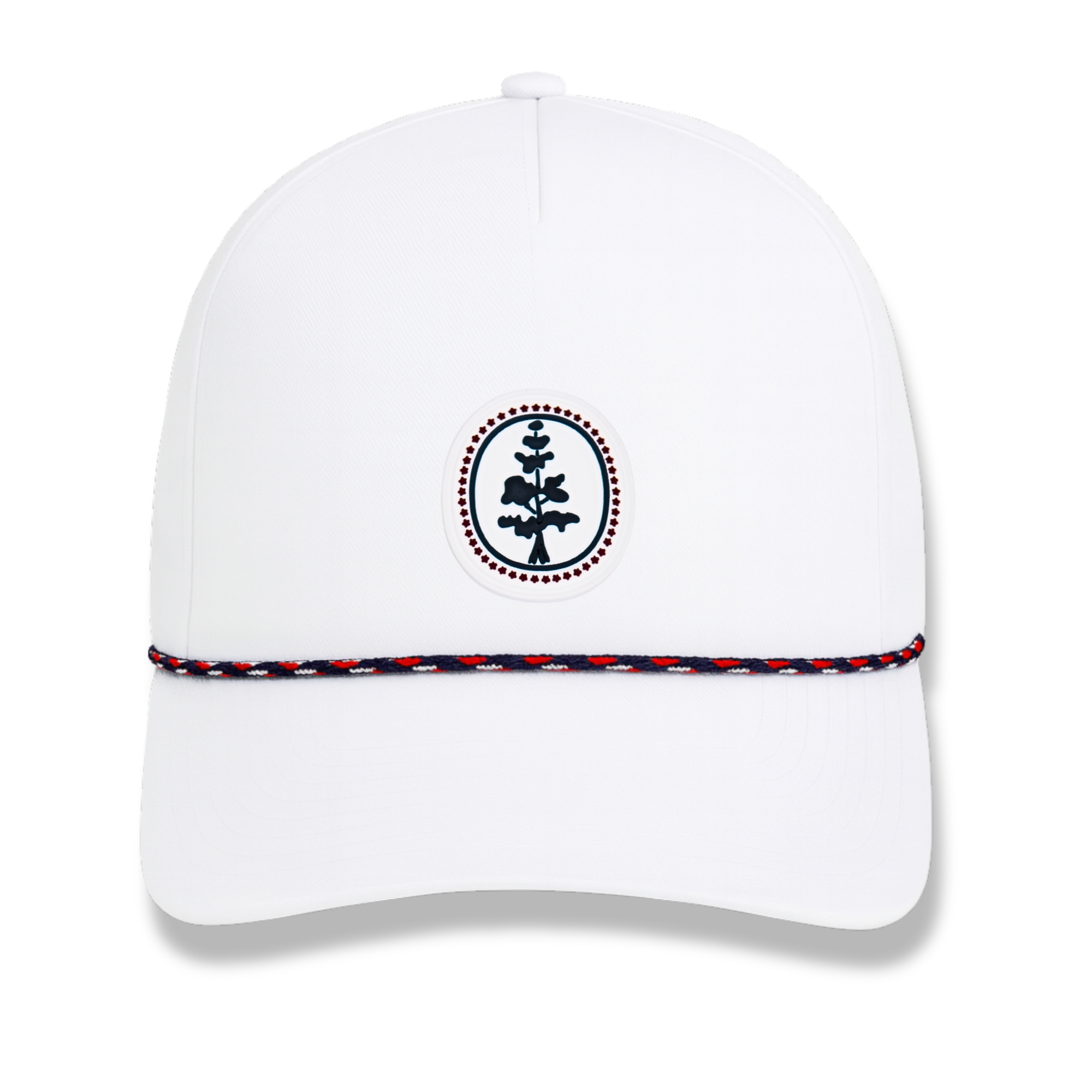 The Charleston- White / Navy, Red & White Rope