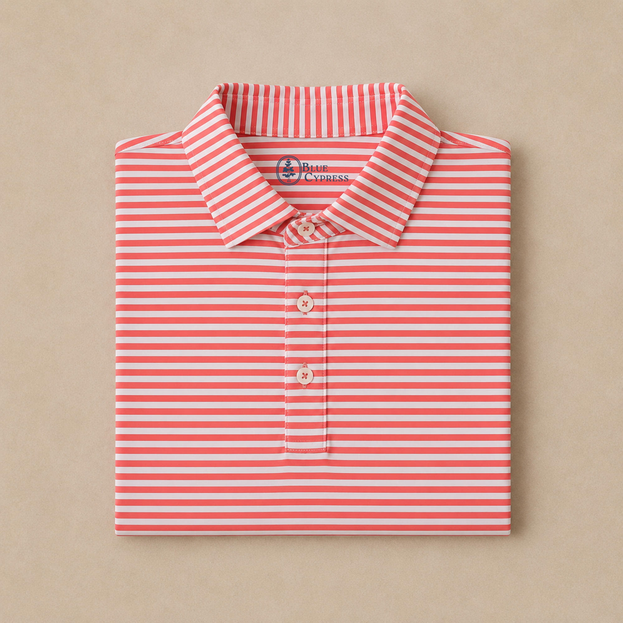 The Jackson Polo - White / Coral Mist