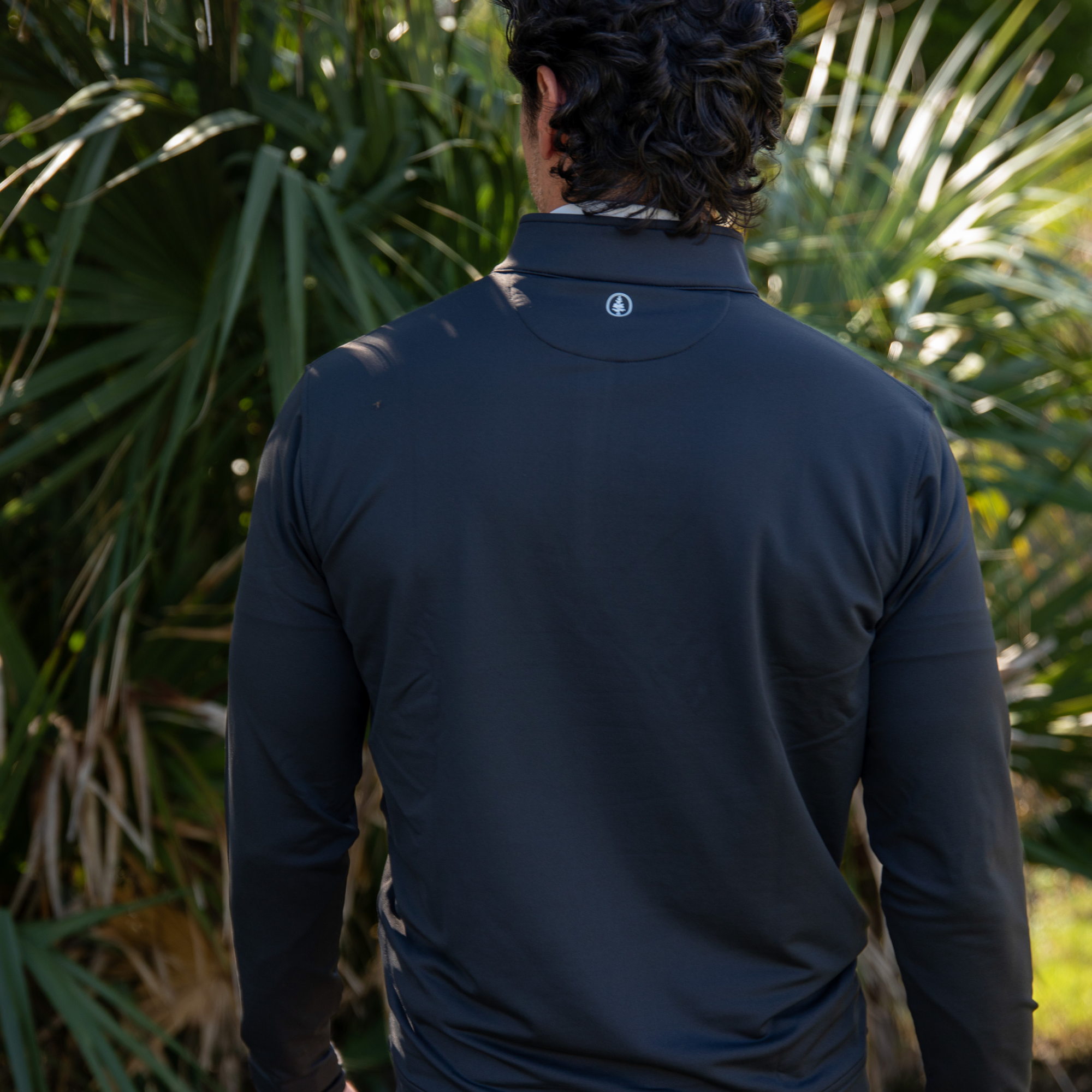 The Isaac Quarter-Zip Black