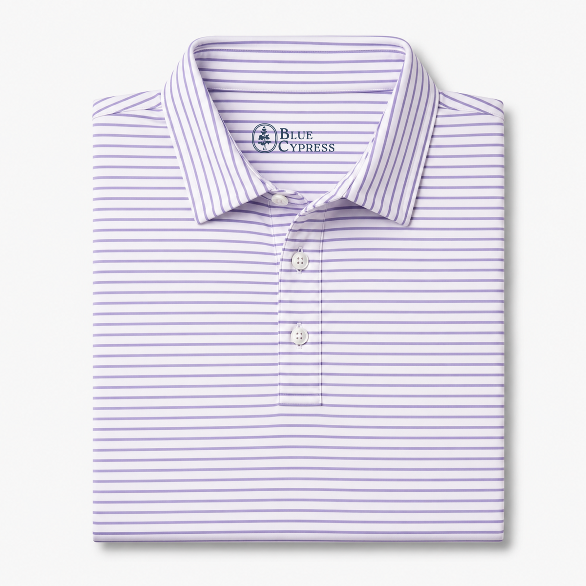 The Thompson Polo in White / Aster Purple
