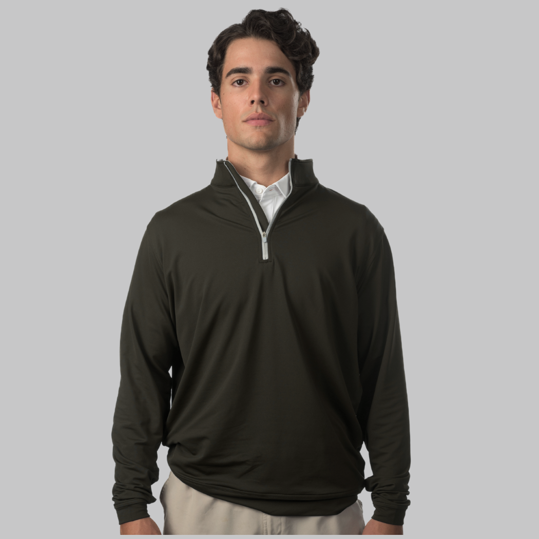 The Isaac Quarter-Zip Black