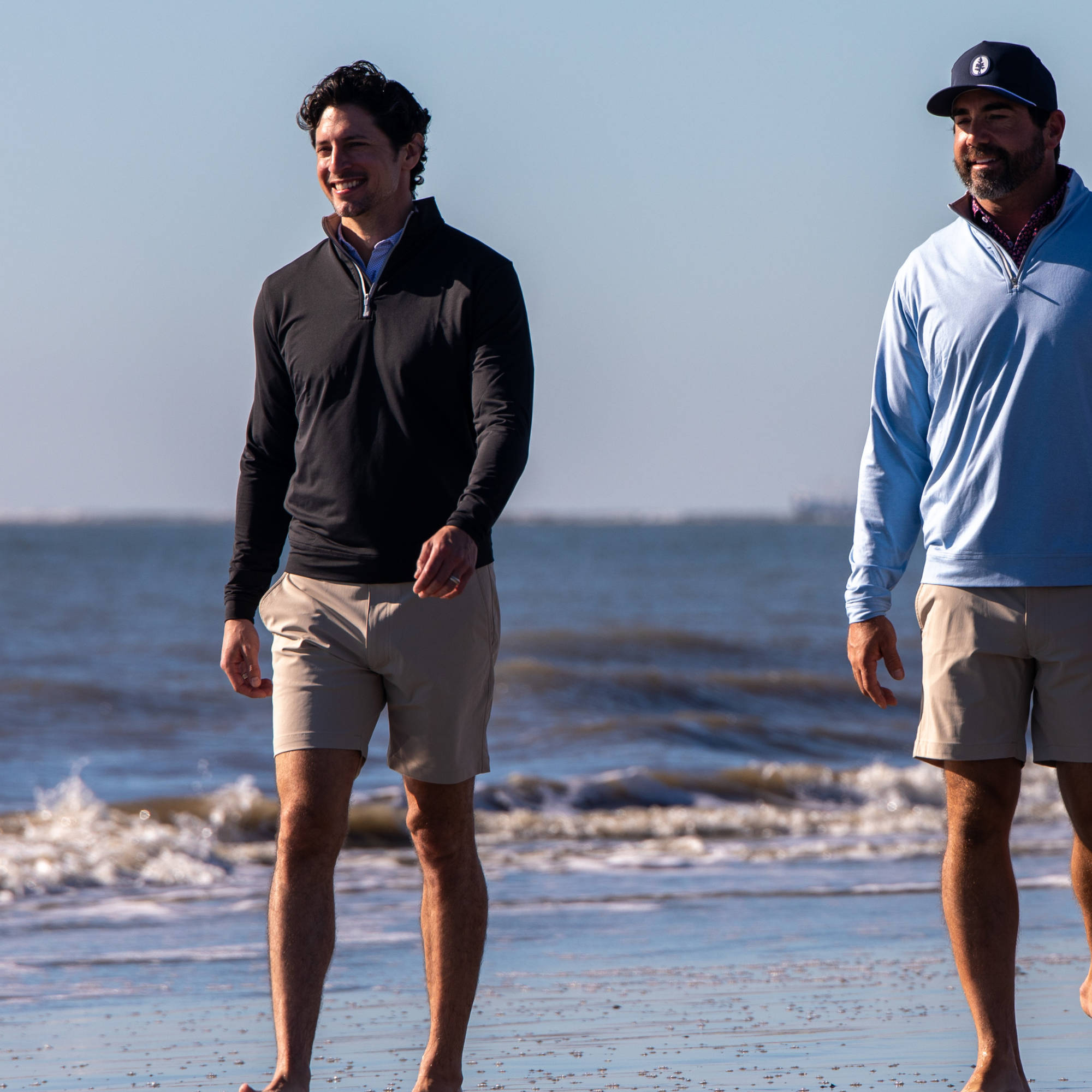 The Isaac Quarter-Zip Black