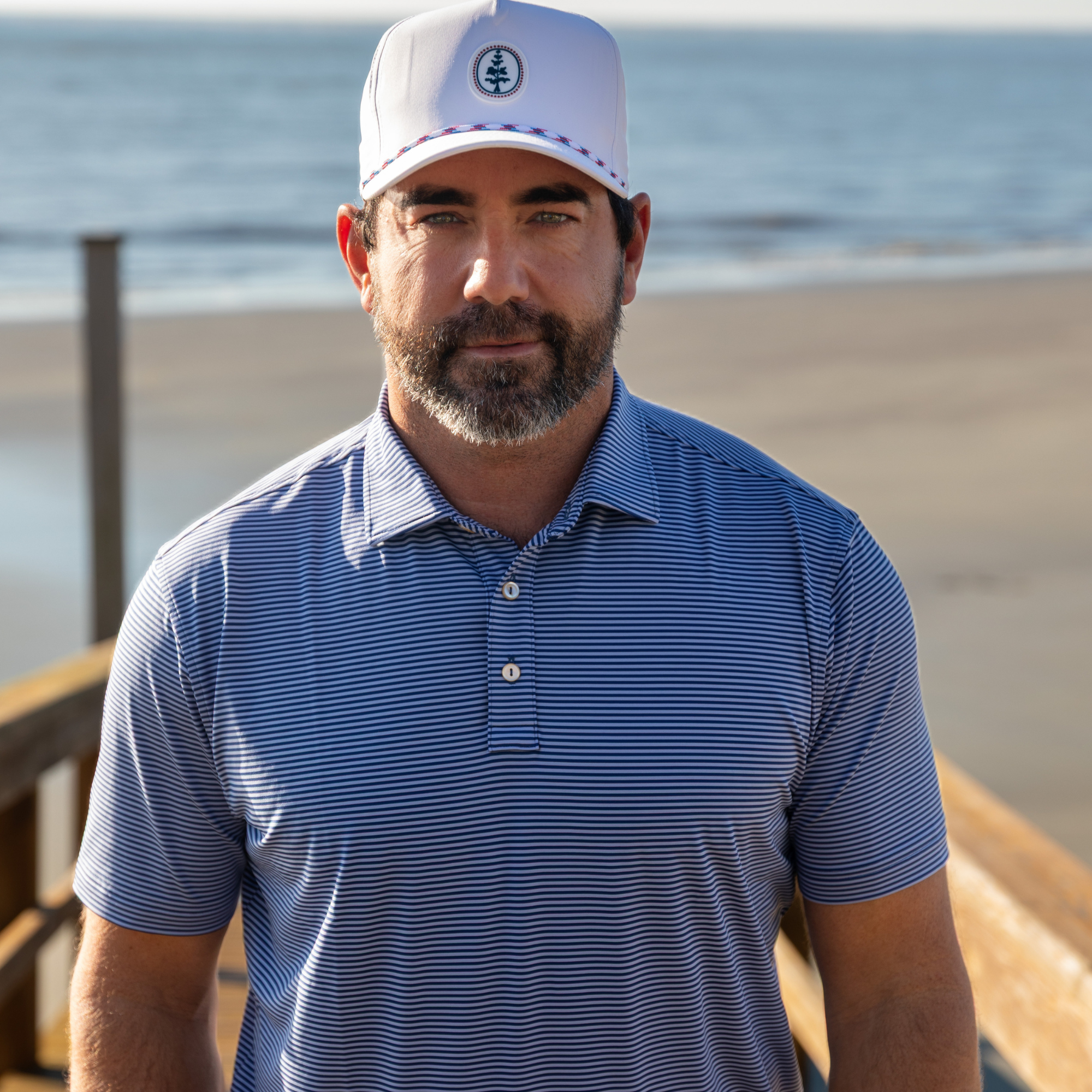 Essential Stripe Sweet Lavender / Blue Depths Polo