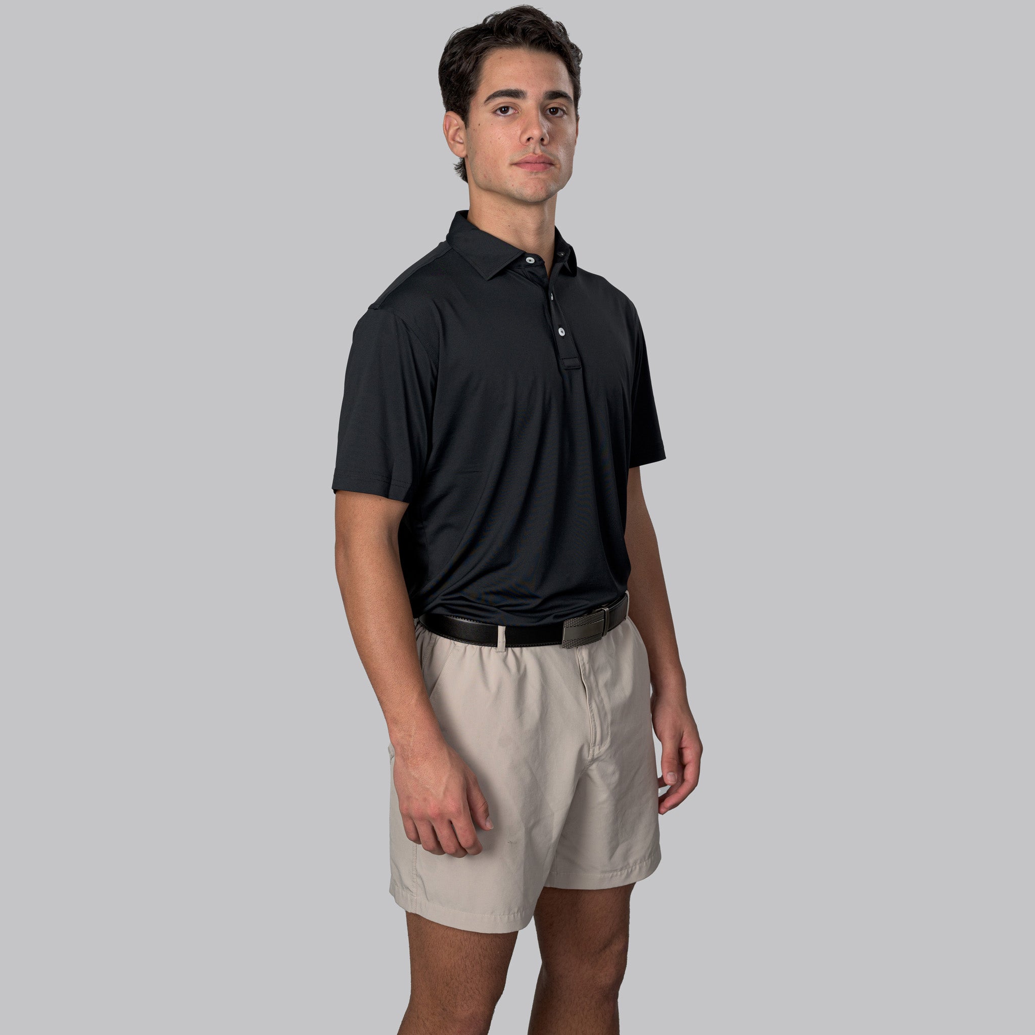 Essential Solid Black Polo