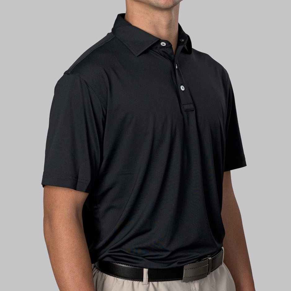Essential Solid Black Polo