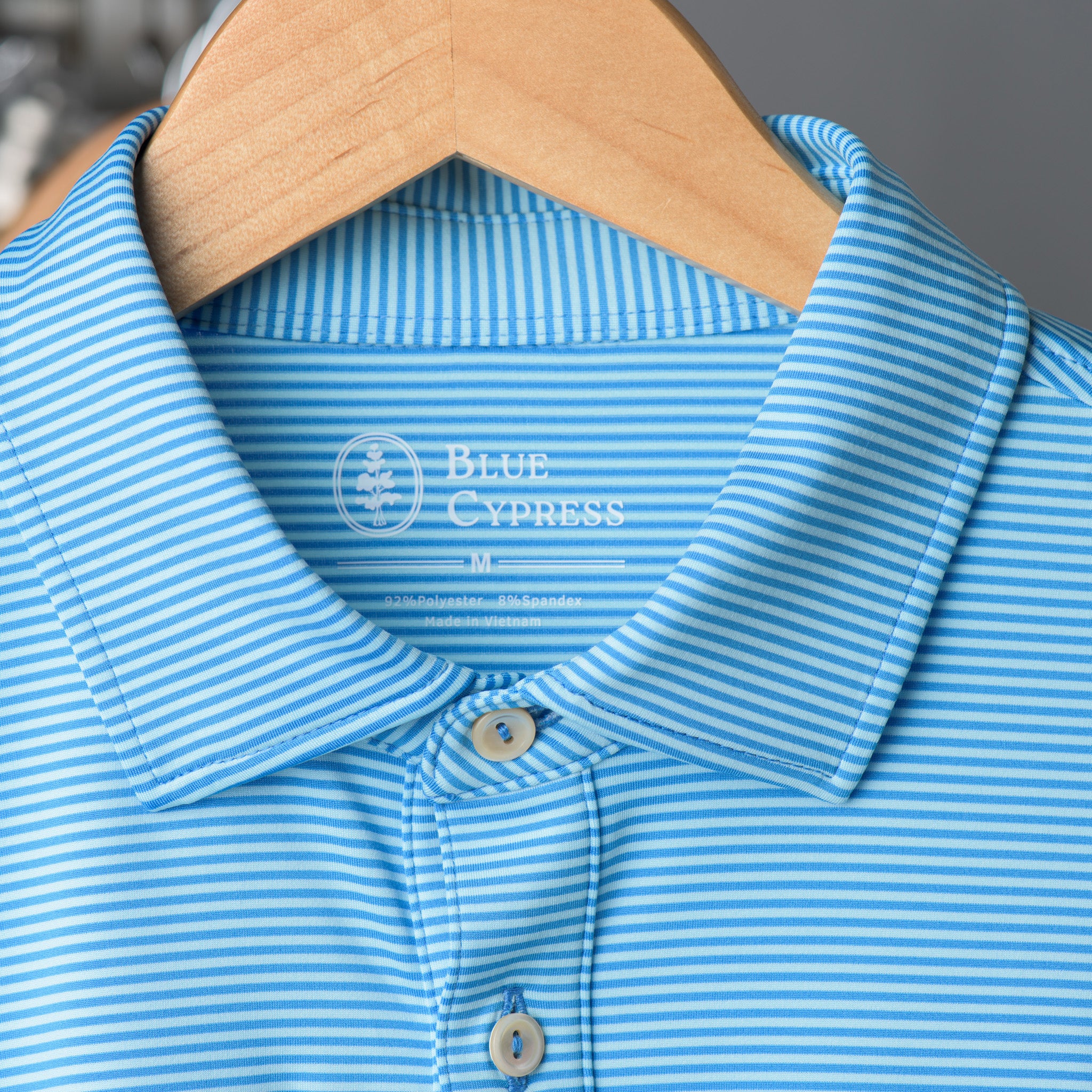 Essential Stripe Ibiza Blue / Island Blue Polo