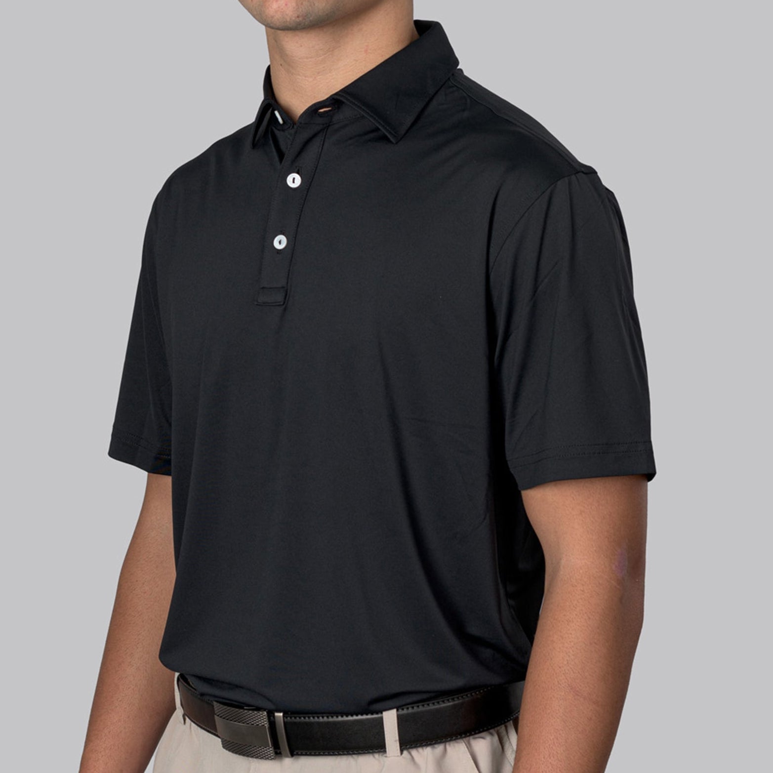 Essential Solid Black Polo