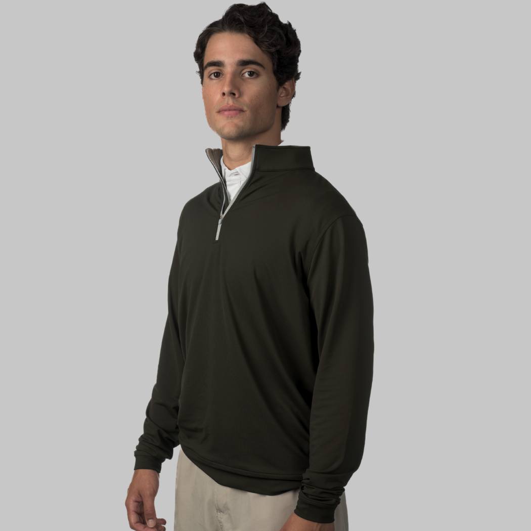 The Isaac Quarter-Zip Black