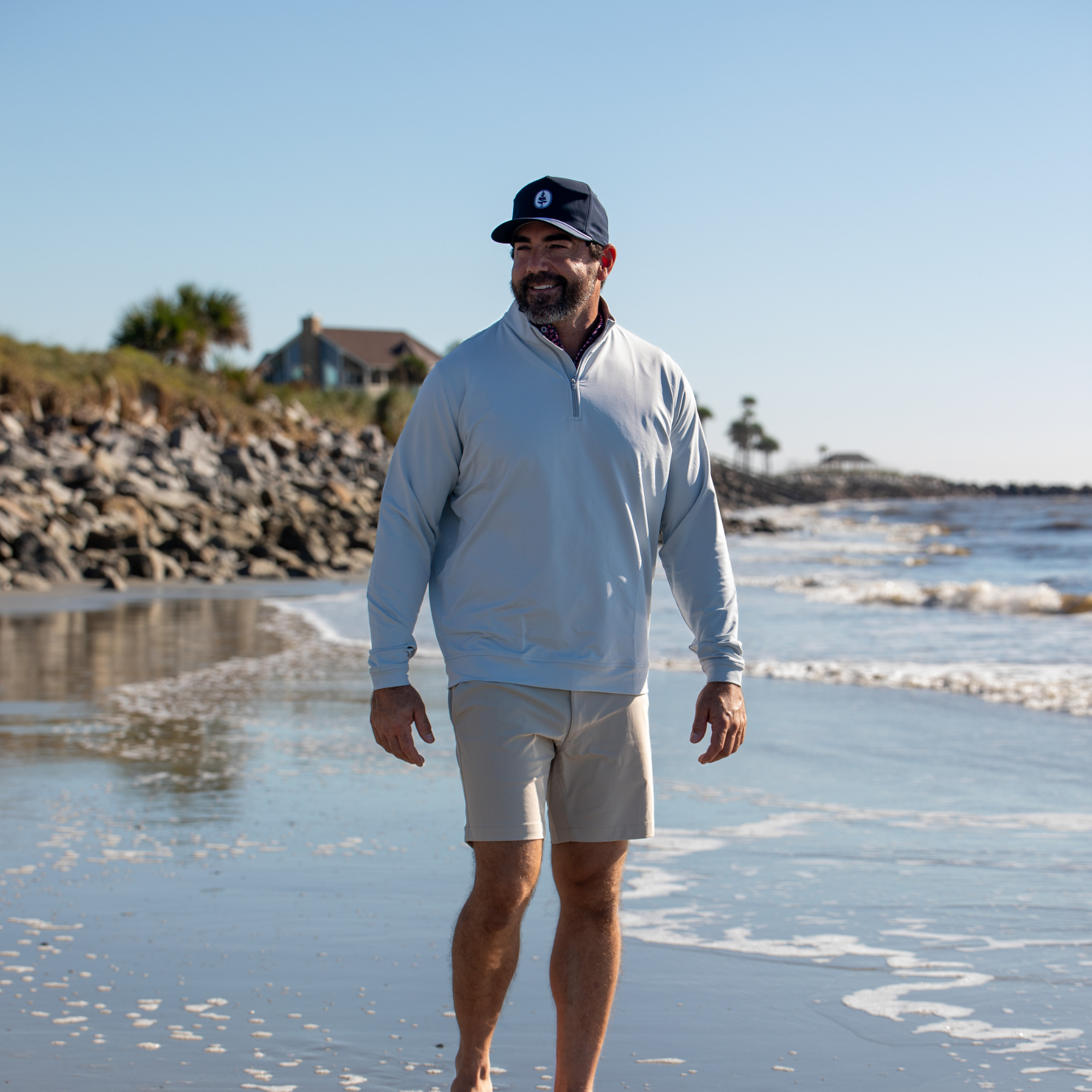 The Isaac Quarter-Zip Gray