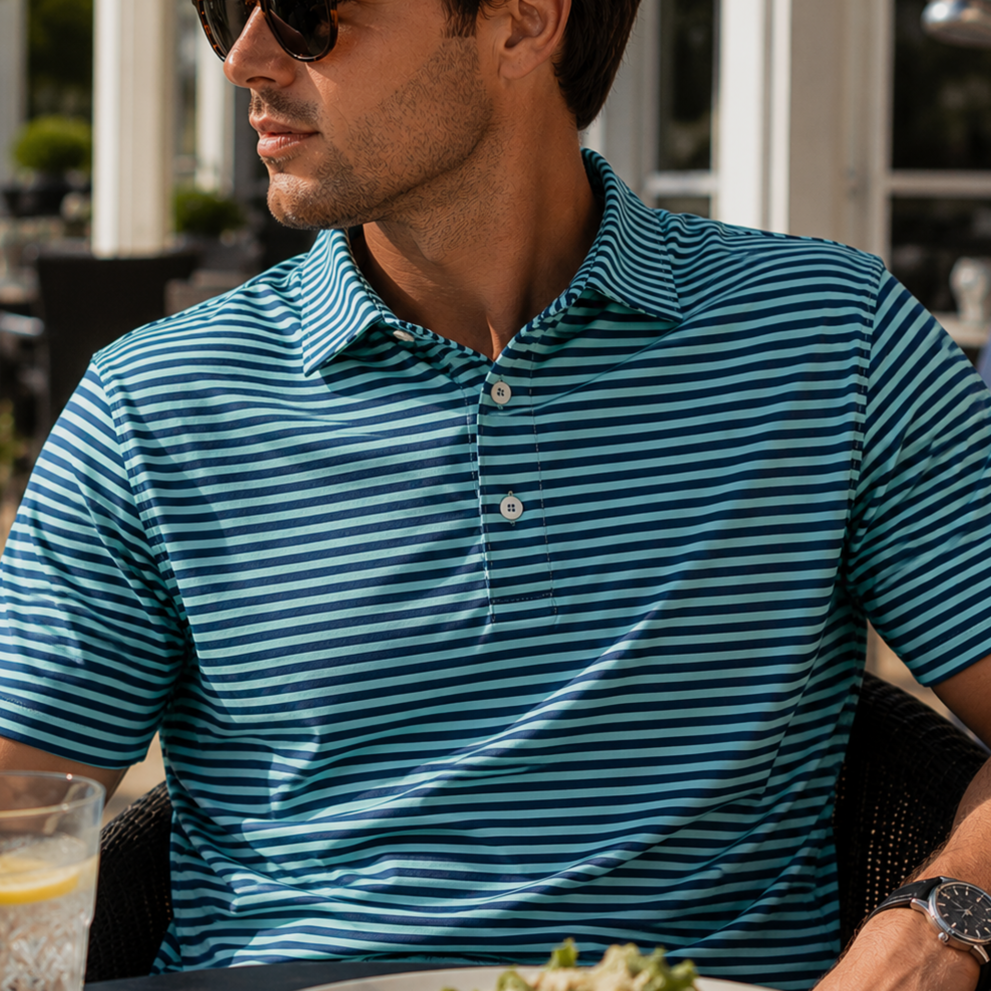 The Jackson Polo - Coastal Navy / Seafoam