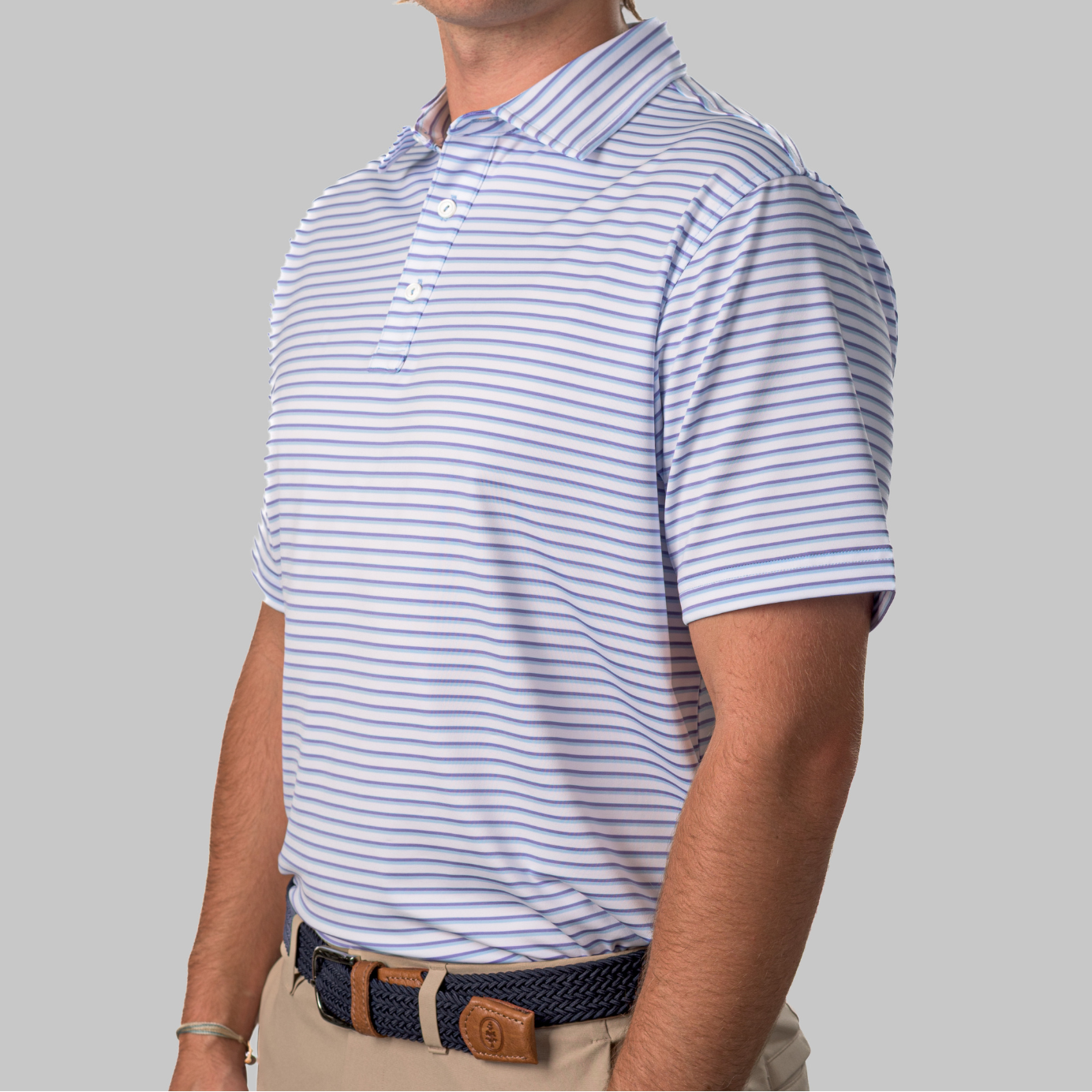 The Cullen Polo White / Open Air / Aster Purple