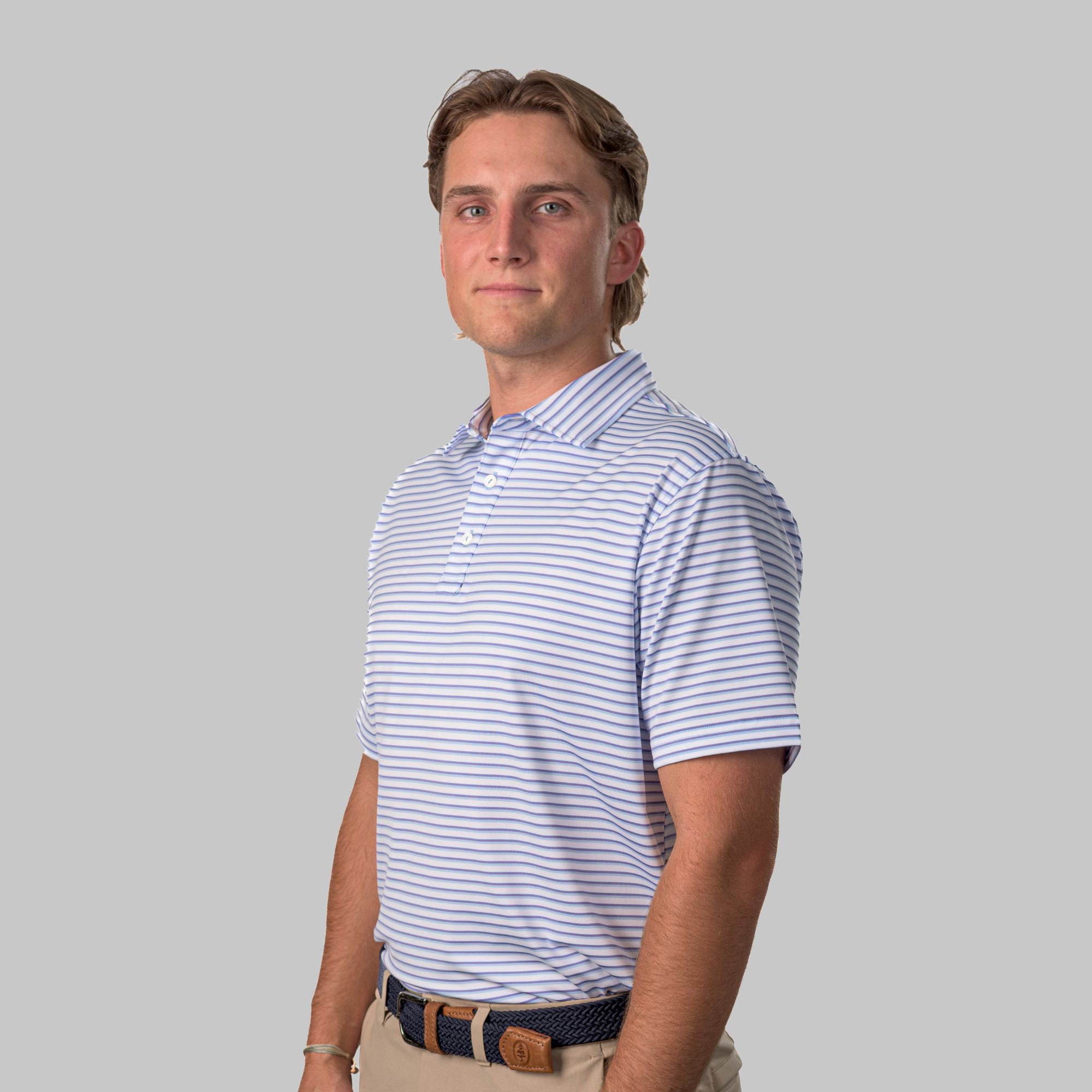 The Cullen Polo White / Open Air / Aster Purple