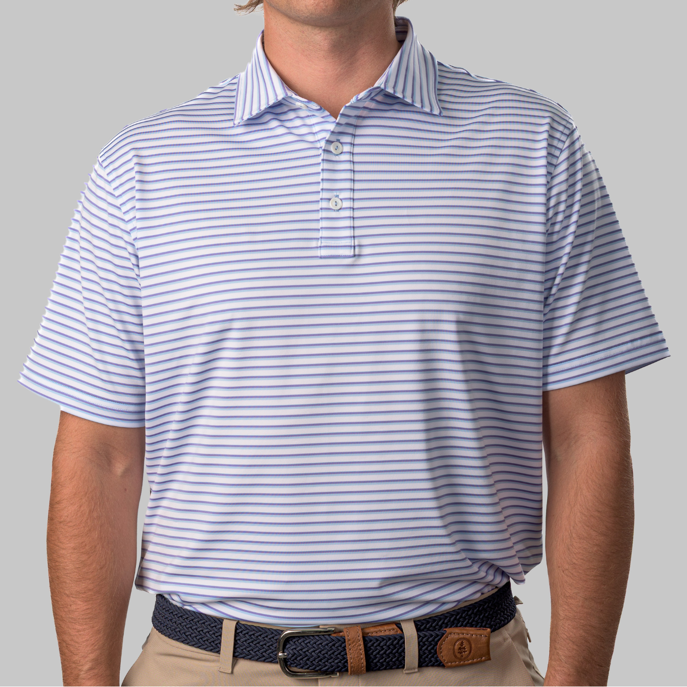 The Cullen Polo White / Open Air / Aster Purple