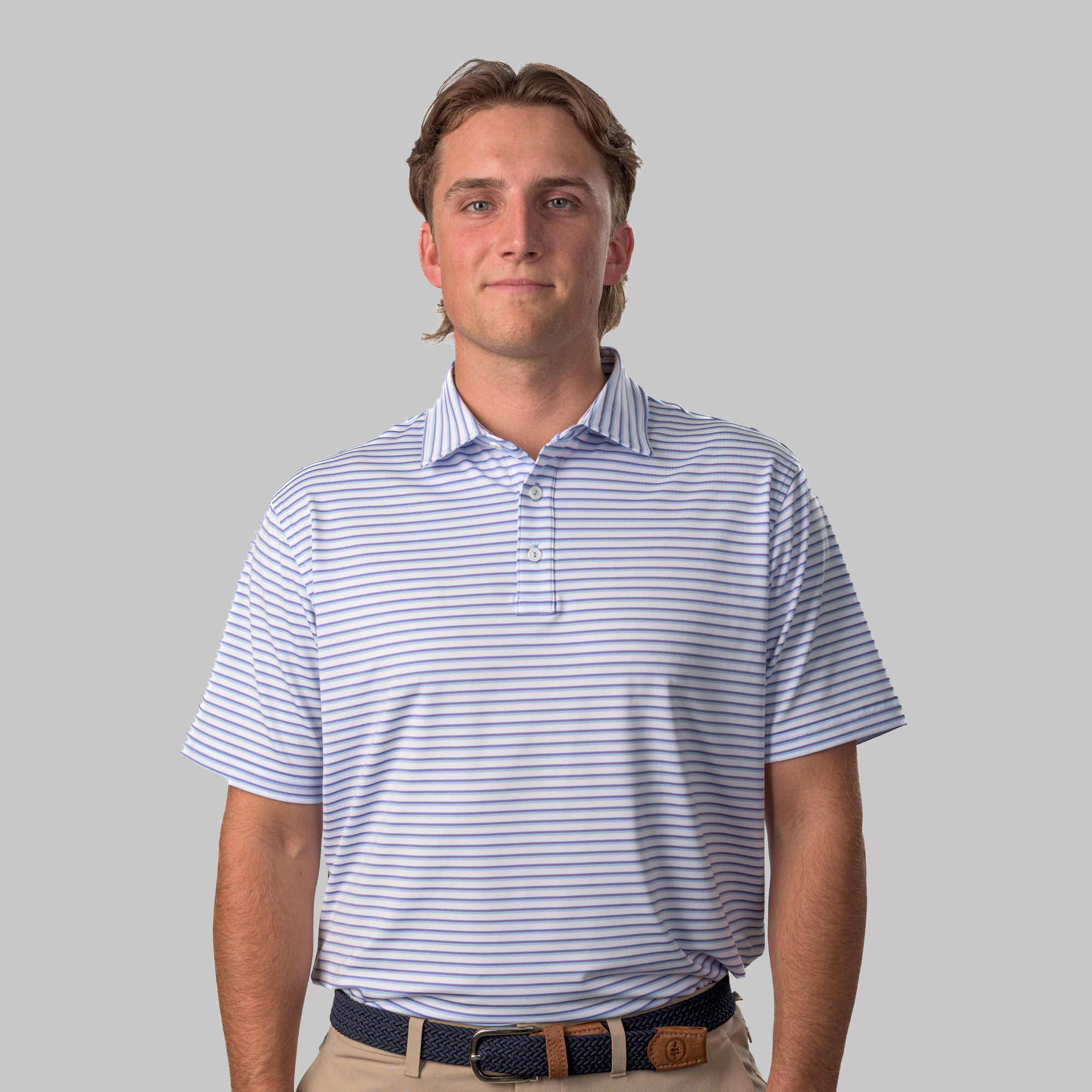 The Cullen Polo White / Open Air / Aster Purple