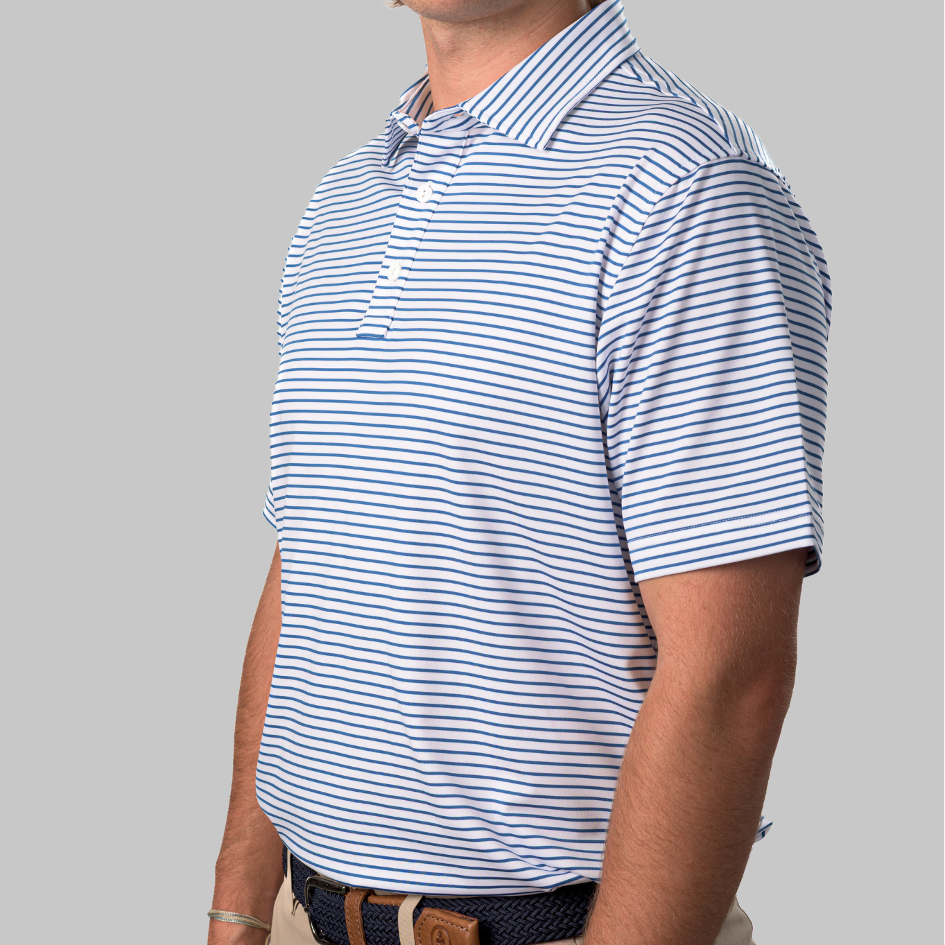 The Thompson Polo White / Baleine Blue