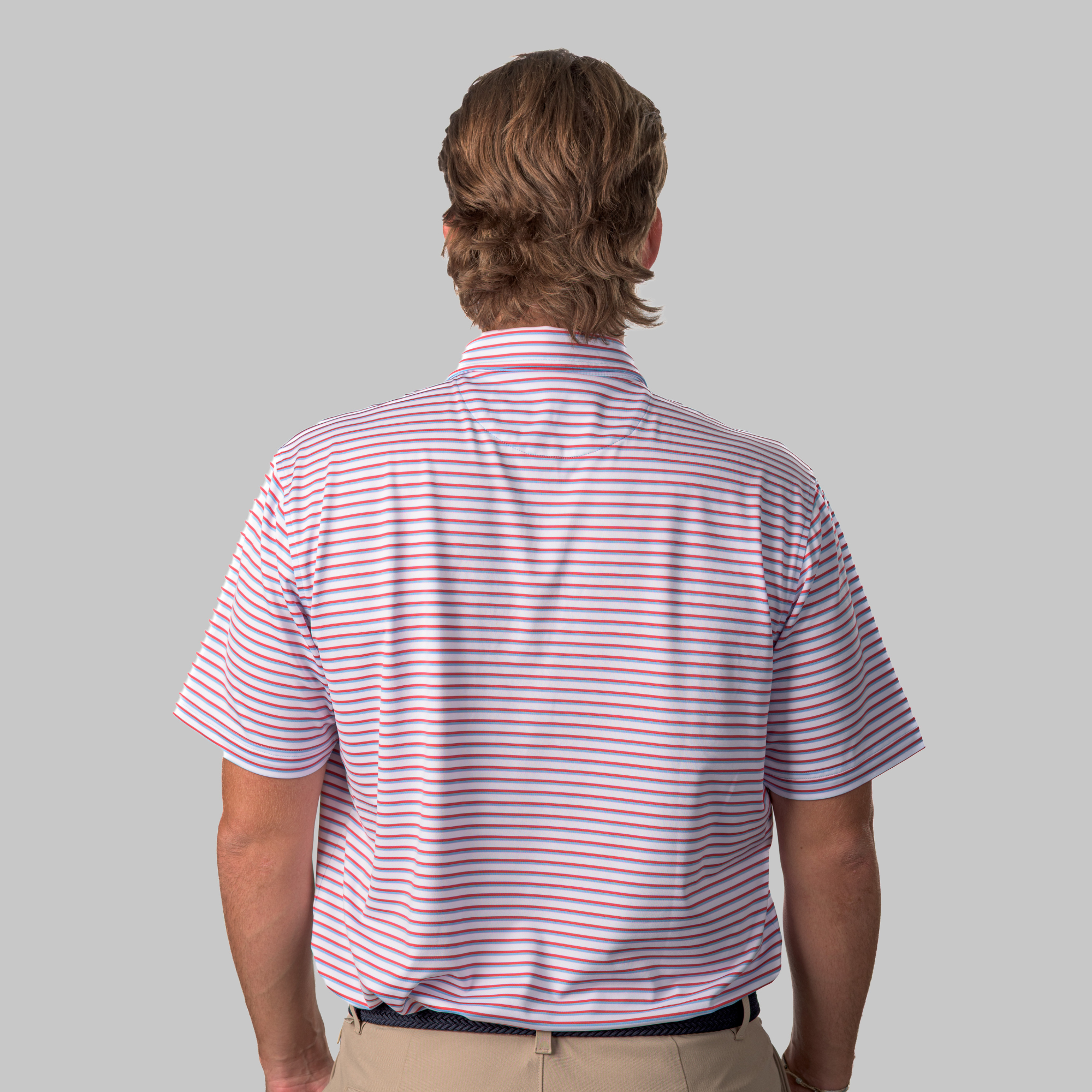 The Cullen Polo White / Della Robbia Blue / Watermelon