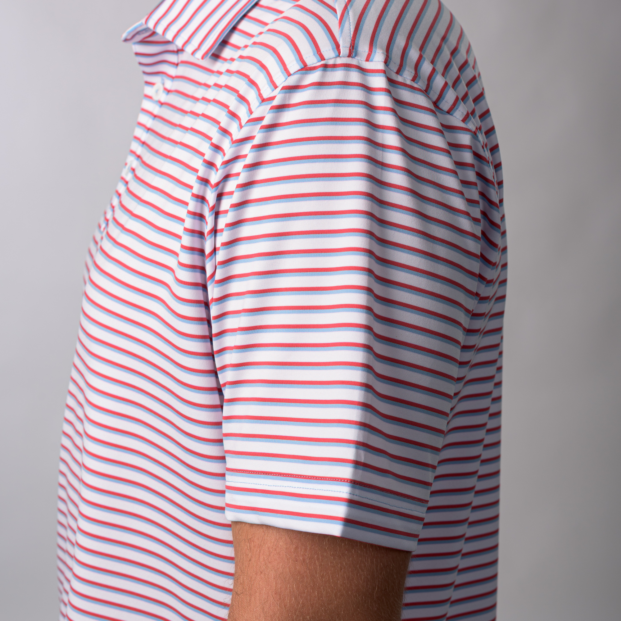 The Cullen Polo White / Della Robbia Blue / Watermelon