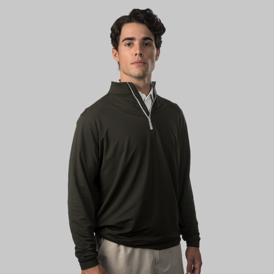 The Isaac Quarter-Zip Black