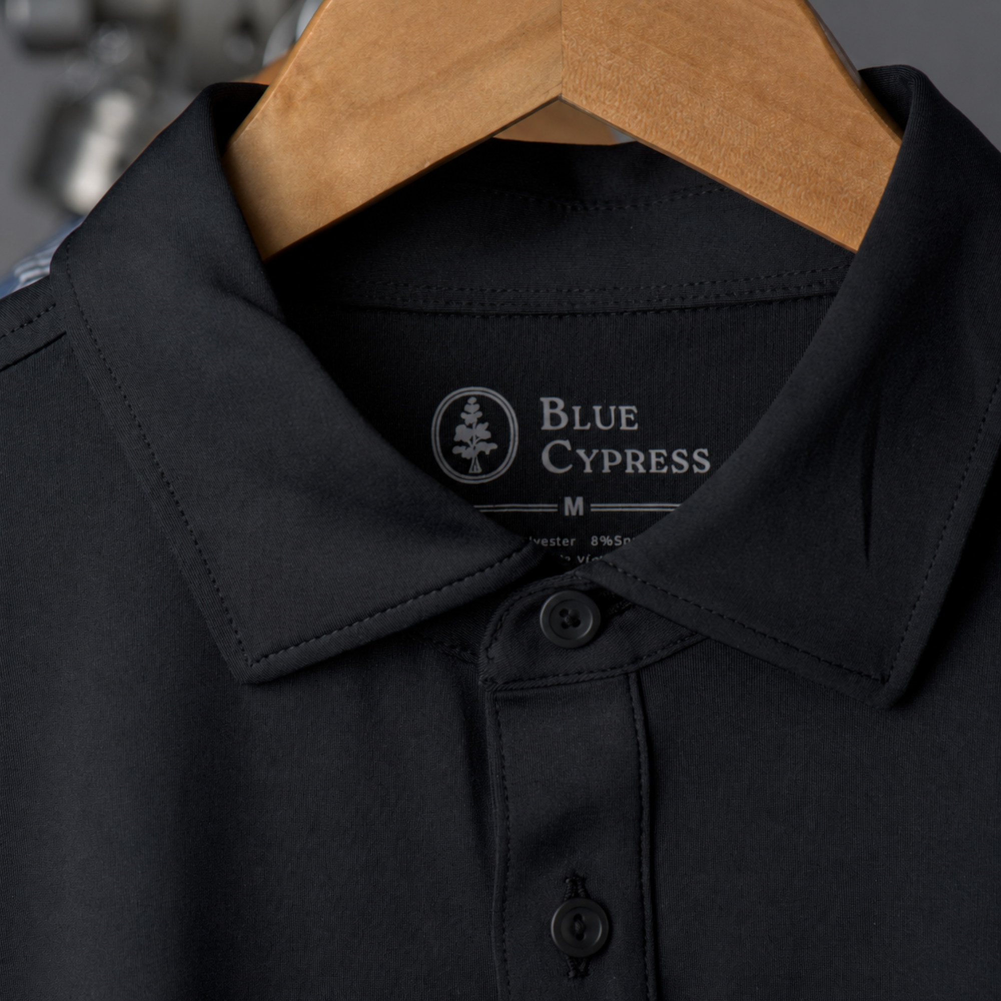 Essential Solid Black Polo