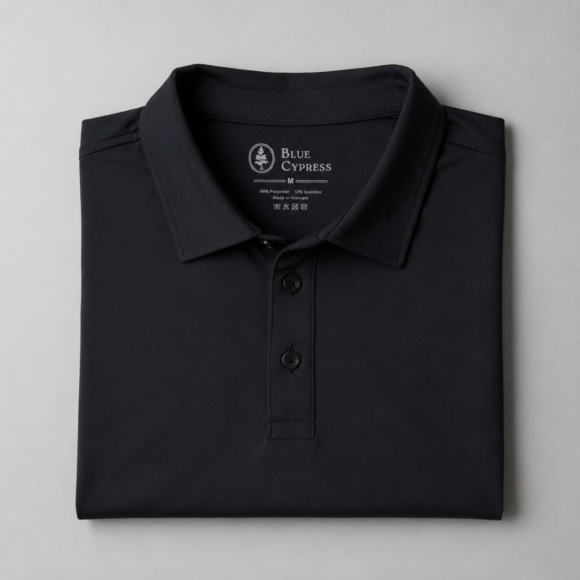 Essential Solid Black Polo