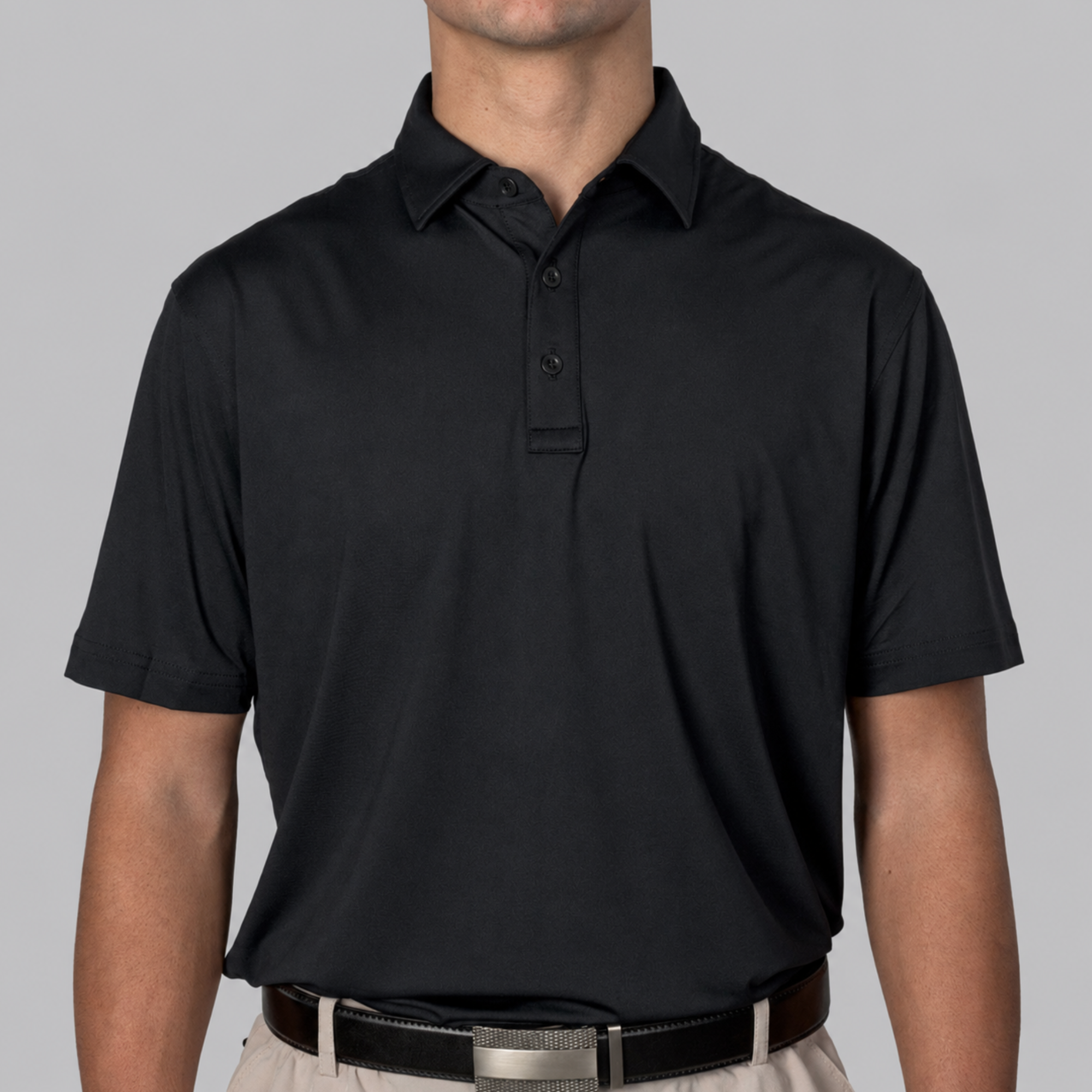 Essential Solid Black Polo