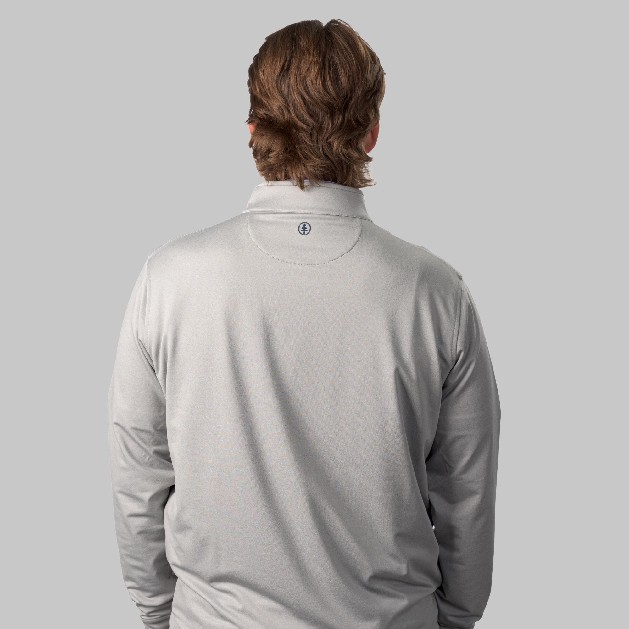 The Isaac Mélange Quarter-Zip- Gray