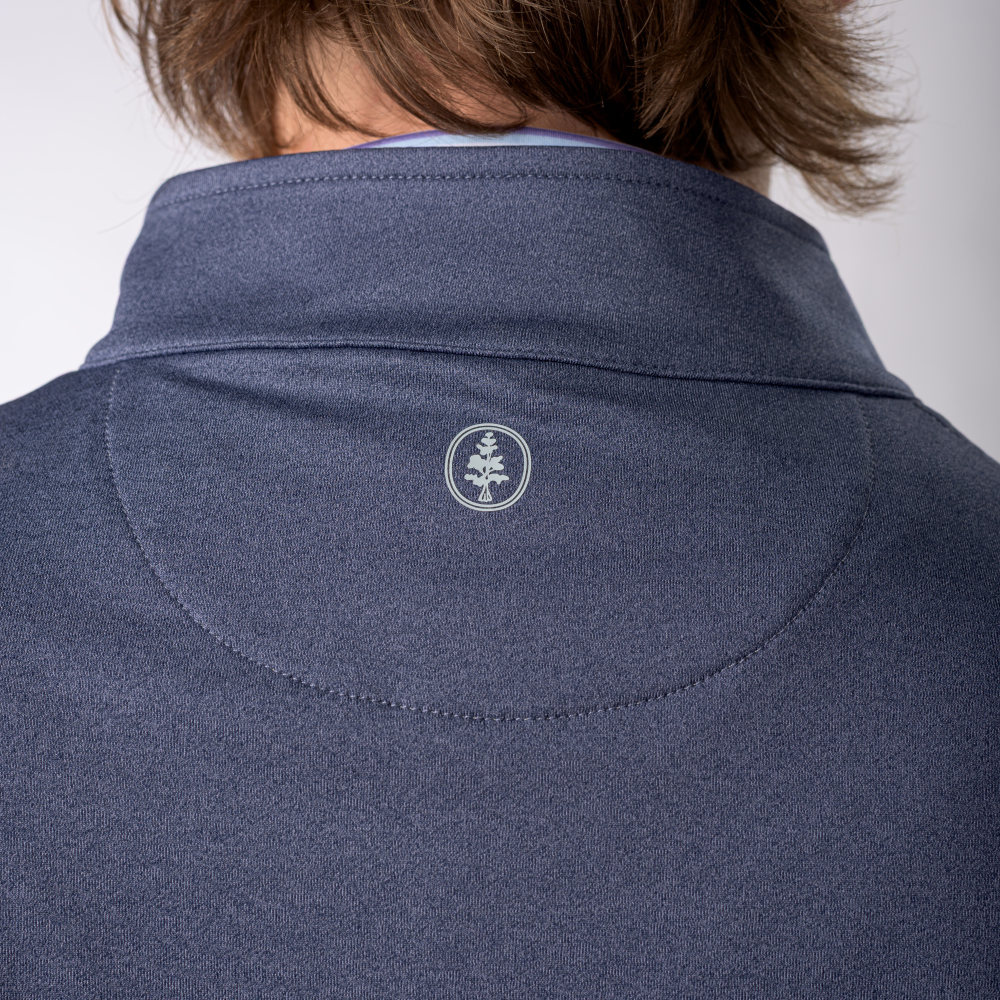 The Isaac Mélange Quarter-Zip- Navy