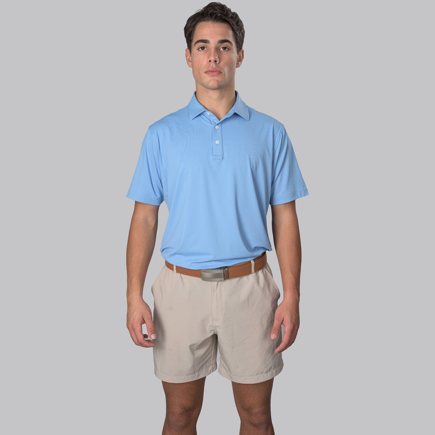Essential Solid Light Blue Polo