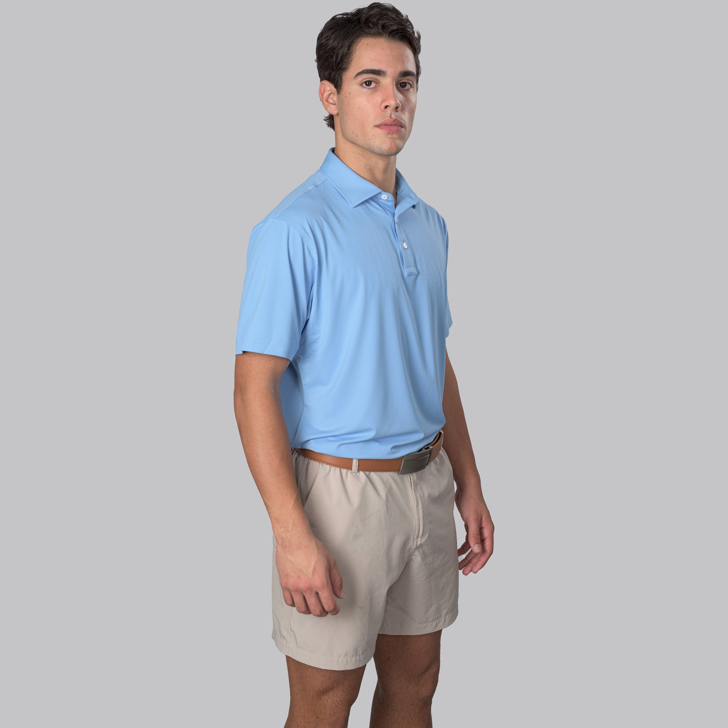 Essential Solid Light Blue Polo
