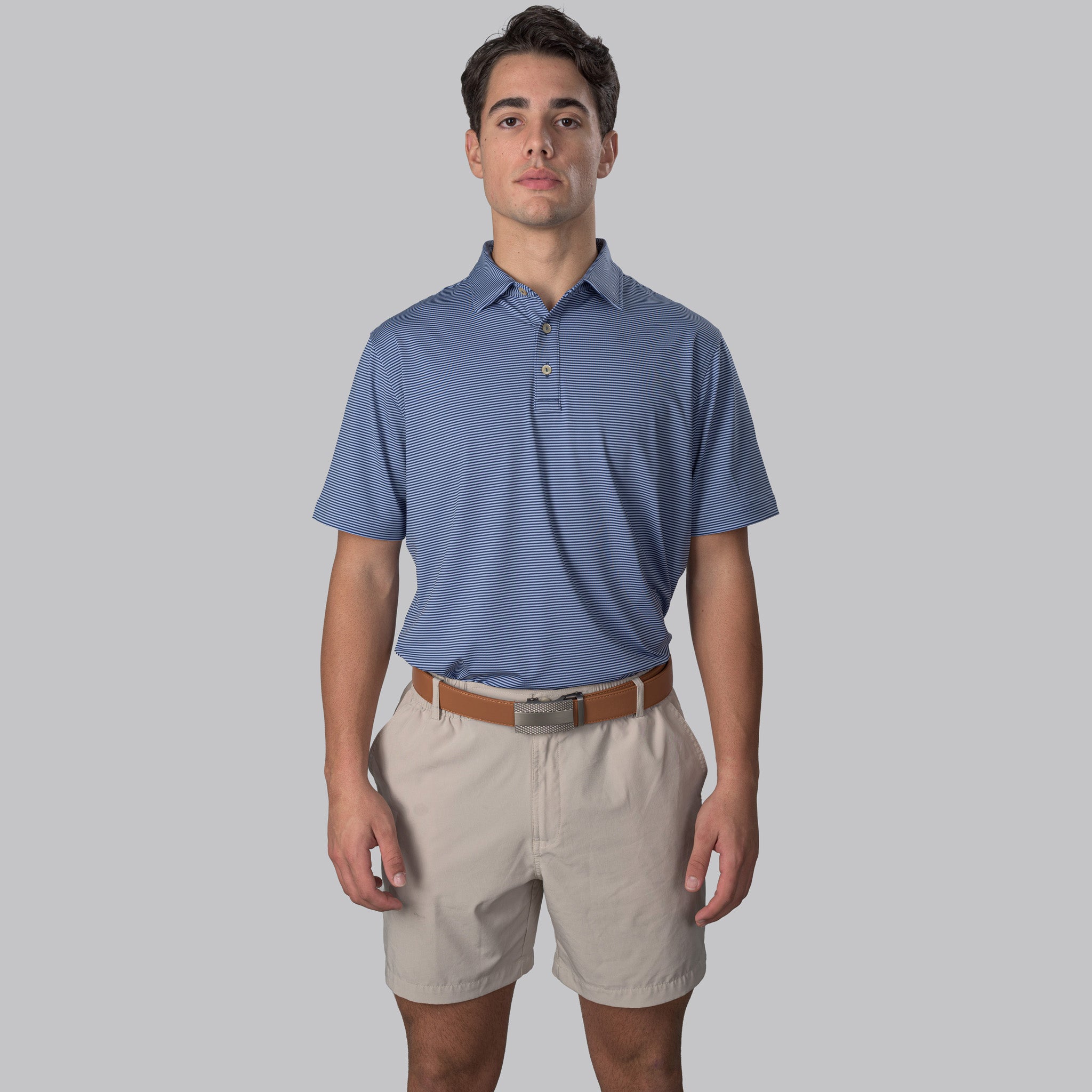 Essential Stripe Sweet Lavender / Blue Depths Polo