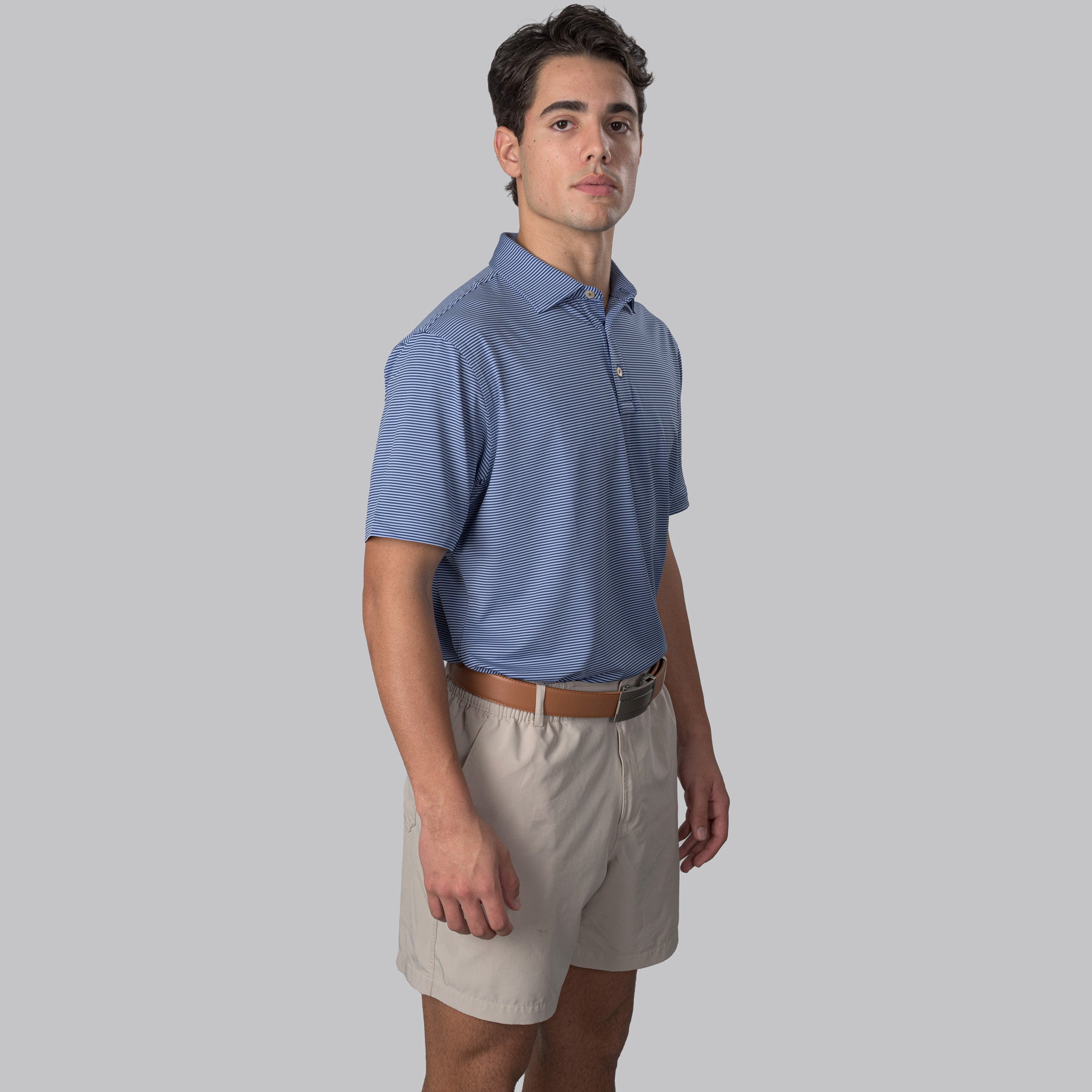 Essential Stripe Sweet Lavender / Blue Depths Polo