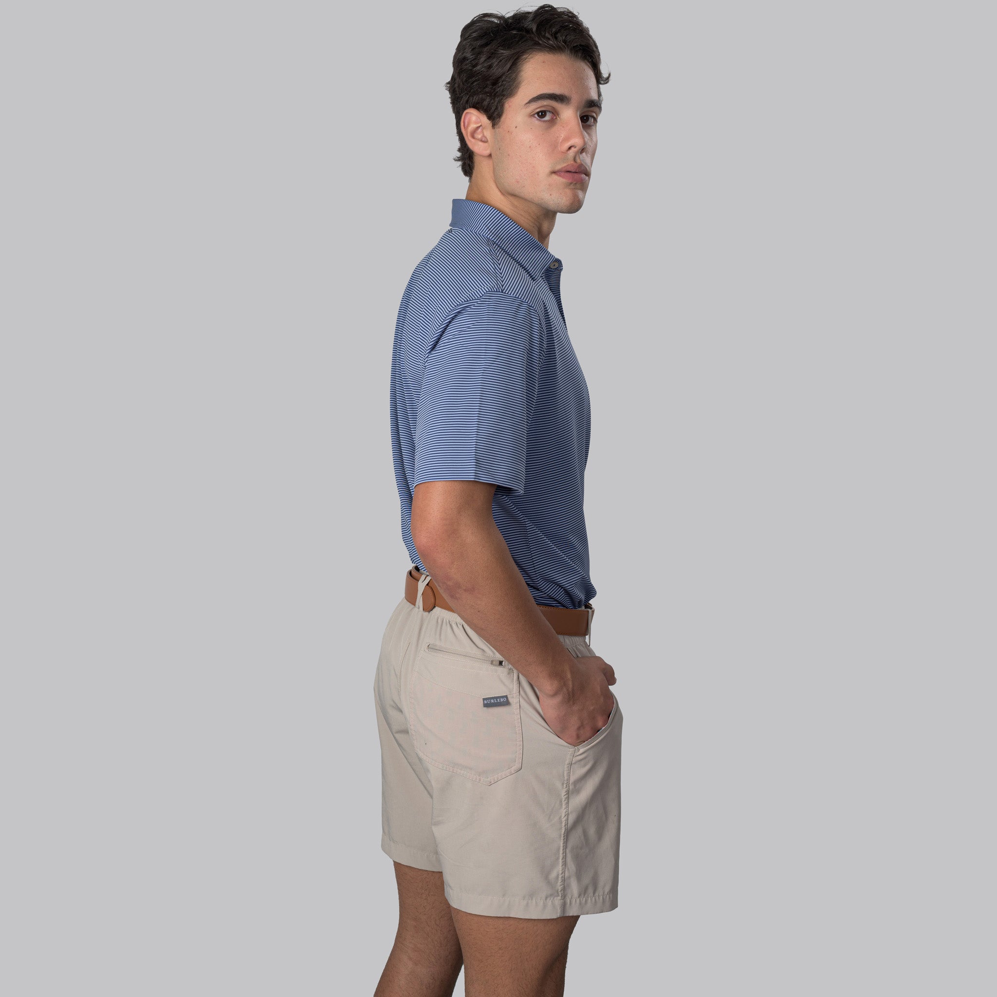 Essential Stripe Sweet Lavender / Blue Depths Polo