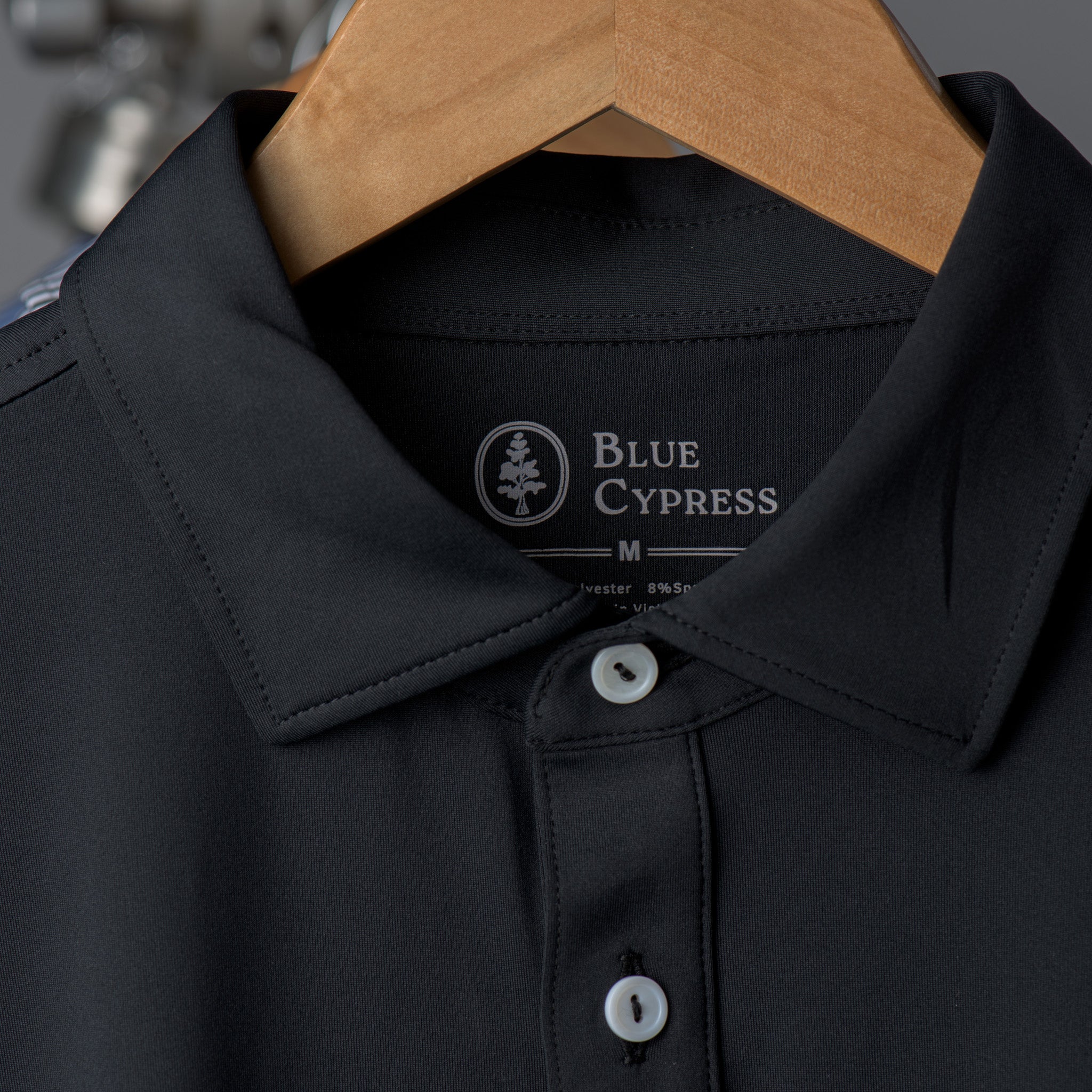 Essential Solid Black Polo