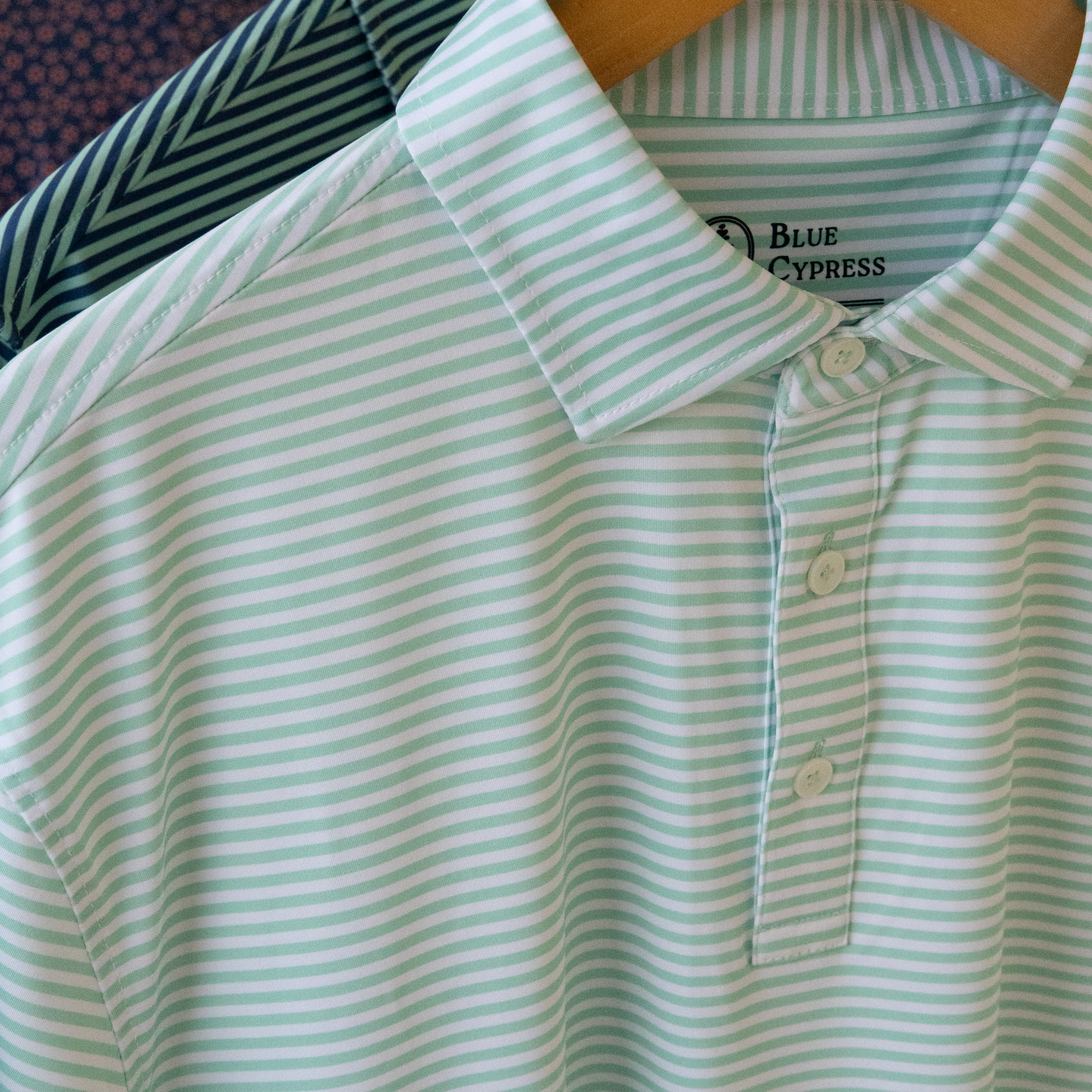 The Jackson Polo- White / Seafoam
