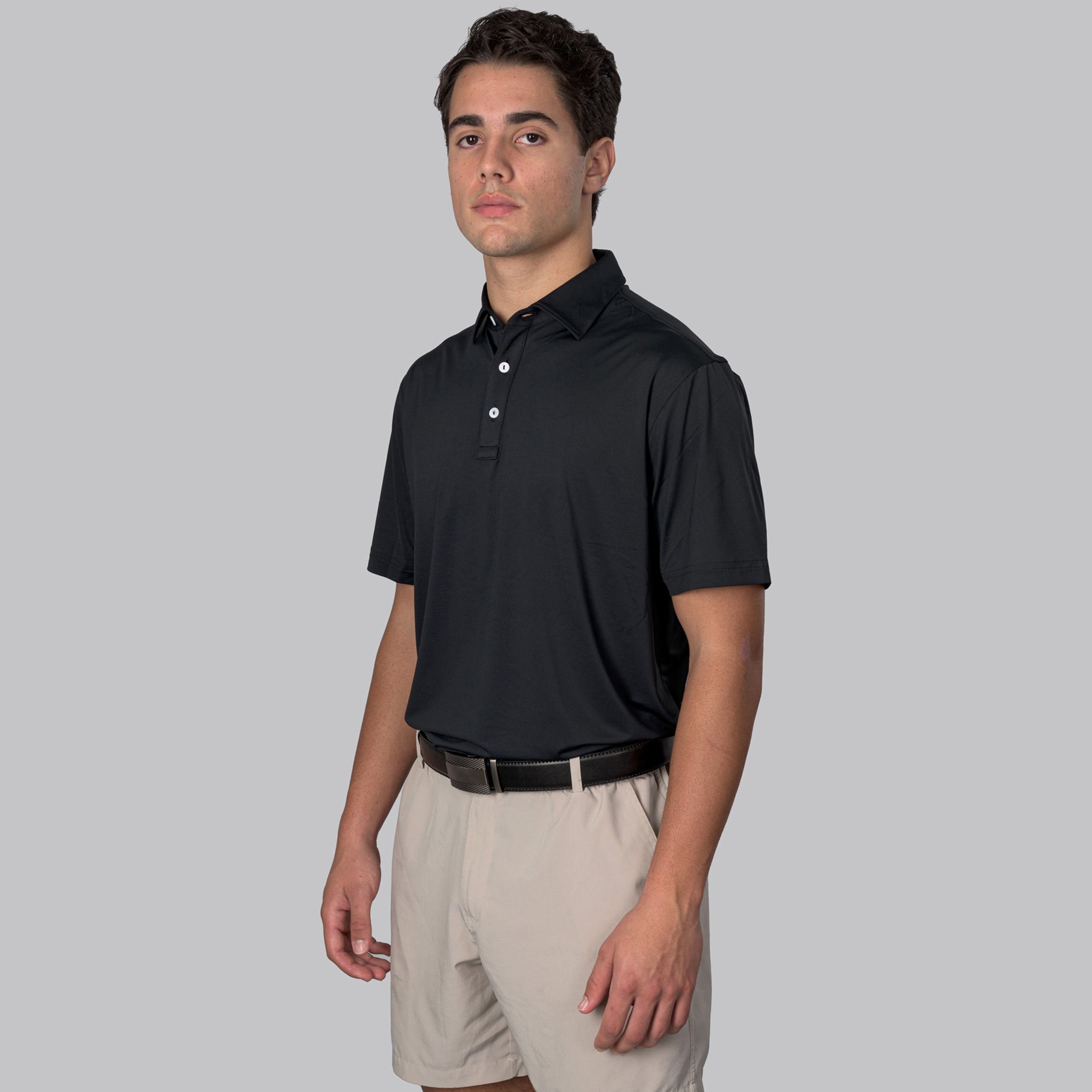 Essential Solid Black Polo