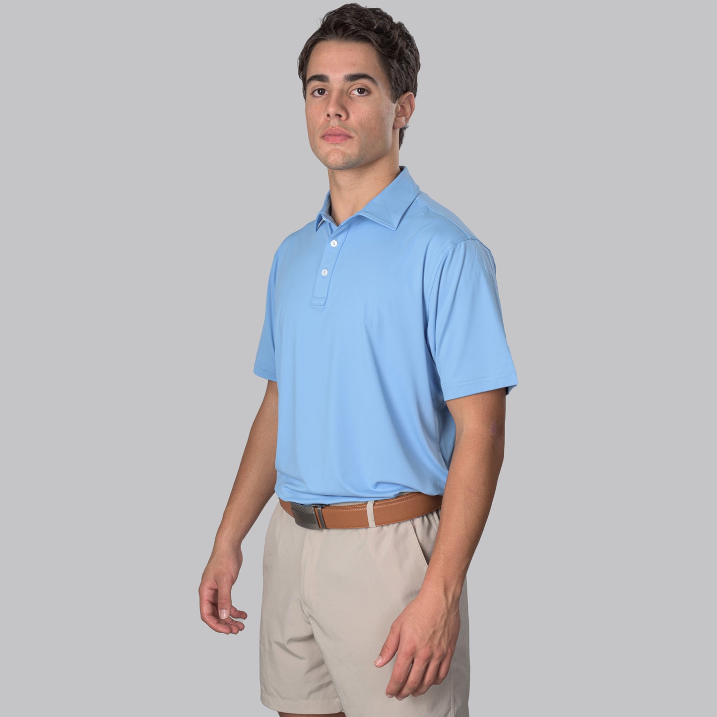 Essential Solid Light Blue Polo