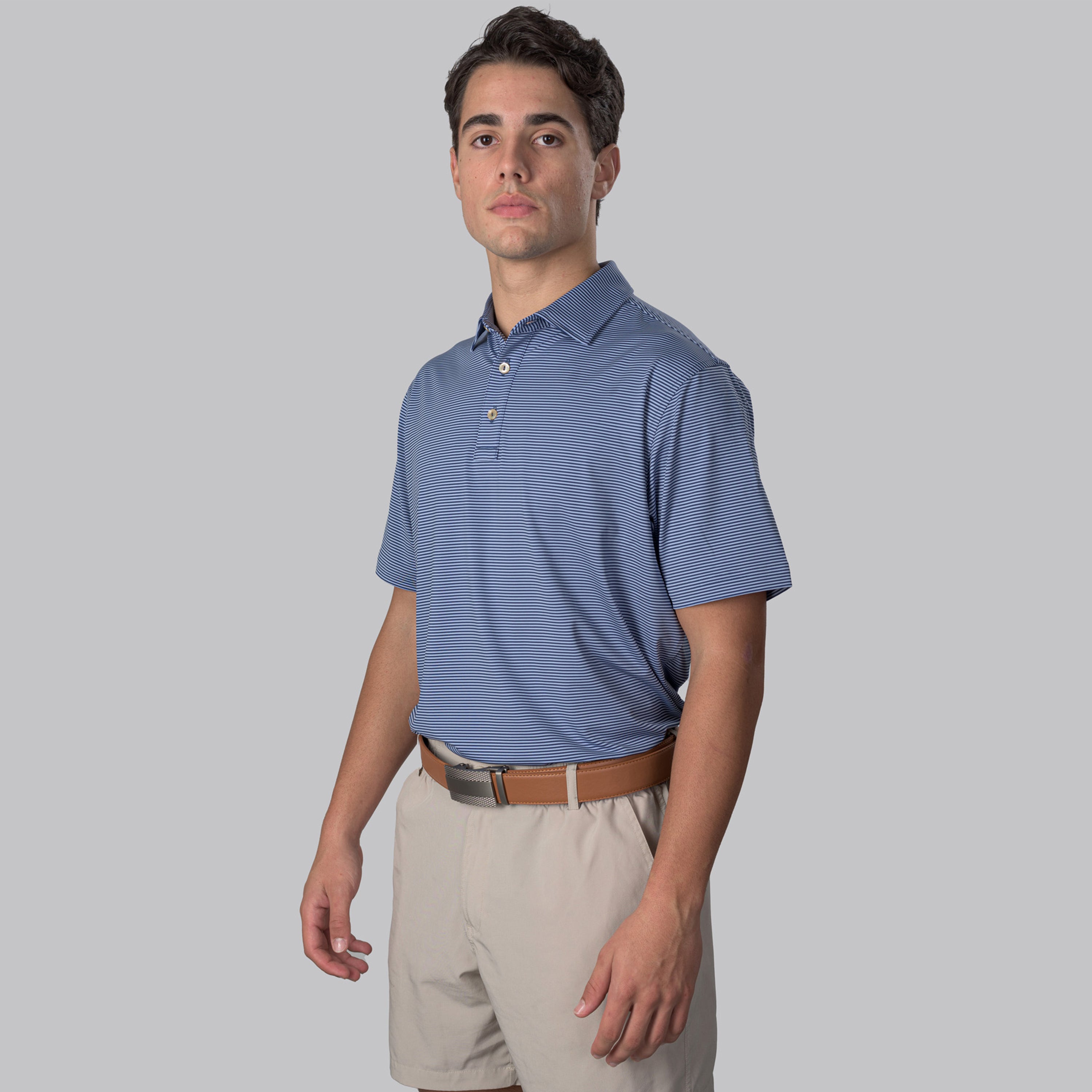 Essential Stripe Sweet Lavender / Blue Depths Polo