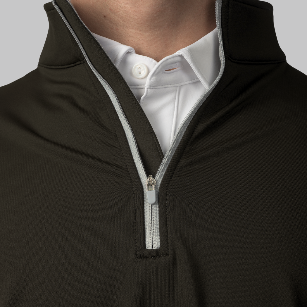 The Isaac Quarter-Zip Black